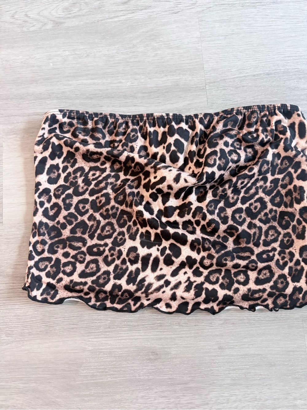 Fashion Nova Leopard Print Tube top, size XL